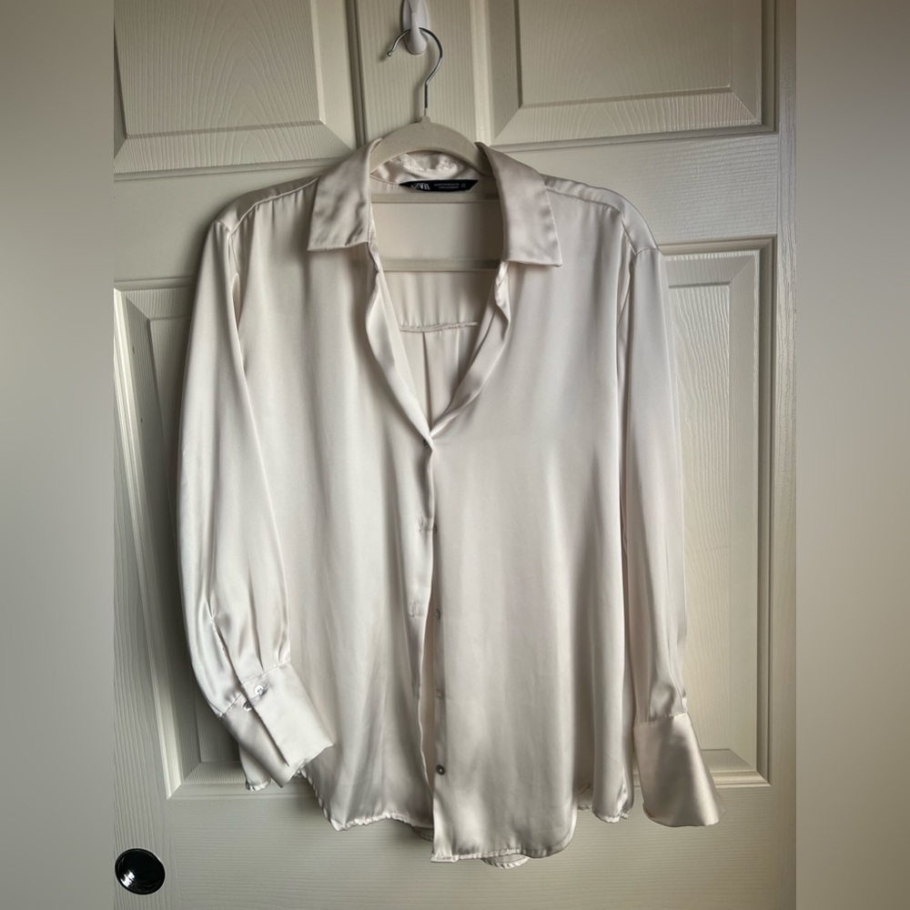 Zara Satin Button down